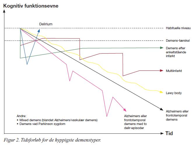 De hyppigste forekommende demenstyper